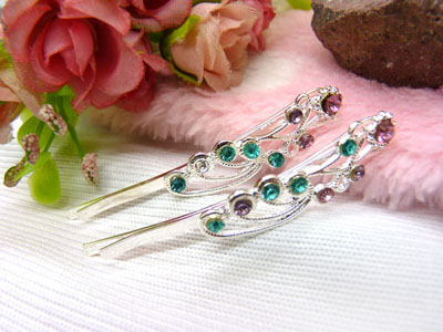 韩国头饰发饰流行美丽繁花春水发夹对夹边夹刘海夹-10号