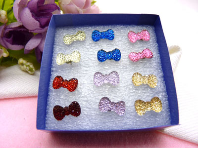 糖果色立方体水立方防过敏塑料针耳钉批发可爱气质整盒	