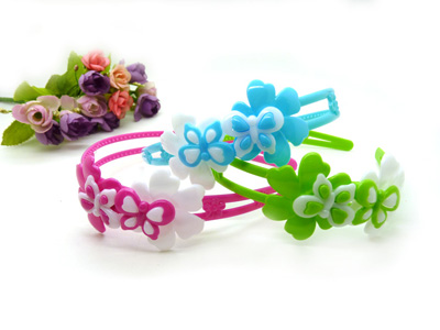 韩国公主甜美卡通米奇头小花女童头箍小孩发箍发卡	