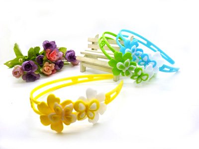 韩国公主甜美卡通米奇头小花女童头箍小孩发箍发卡	