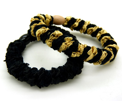 韩版古朴色毛毛虫皮筋 头绳发绳 时尚头饰发圈	