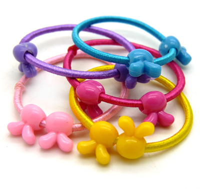 爱心皮筋卡通小兔发绳发圈 小星星橡皮筋 头饰女	