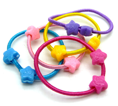 爱心皮筋卡通小兔发绳发圈 小星星橡皮筋 头饰女	