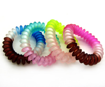 彩色电话线发圈 扎头发饰品橡皮筋发绳	