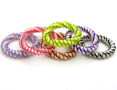韩国版彩色电话线发圈 扎头发饰品橡皮筋发绳