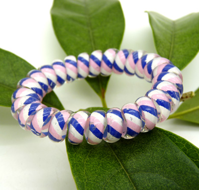 韩国版彩色电话线发圈 扎头发饰品橡皮筋发绳	