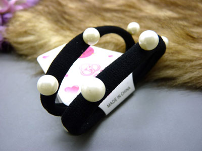 扎头发橡皮筋盘发圈头饰 马尾水晶头绳发绳头花饰品	