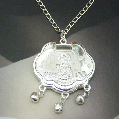 长命百岁保色白金锁（大）	