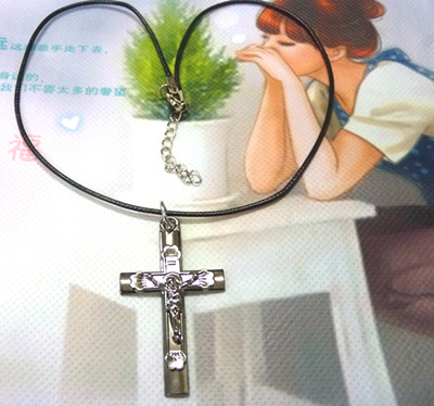 黑蜡皮绳钢扣个性时尚/项链