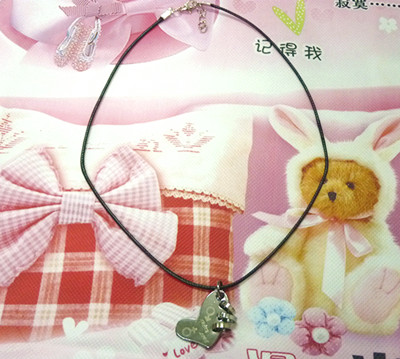 黑蜡皮绳钢扣个性时尚/项链