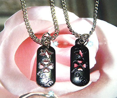 保色/合金/个性/情侣项链	