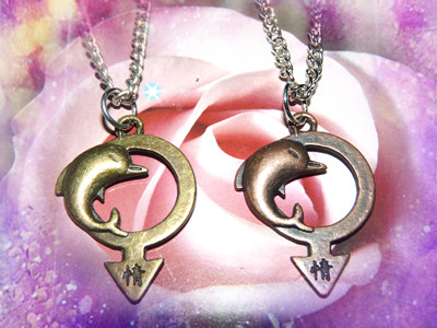 保色/合金/个性/情侣项链	