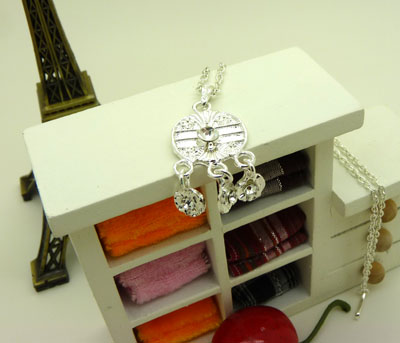 镂空高档项链水钻合金优雅女人精致饰品