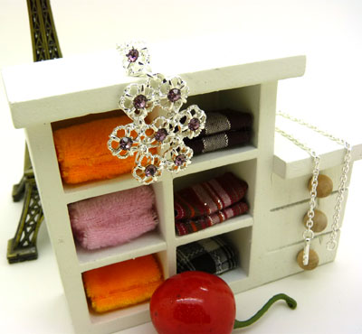 镂空高档项链水钻合金优雅女人精致饰品