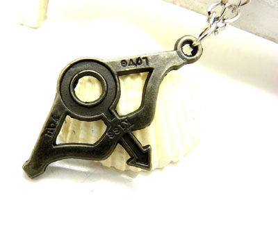 欧美潮流时尚夸张个性 弓箭形状项链 钛合金项链 合金项链