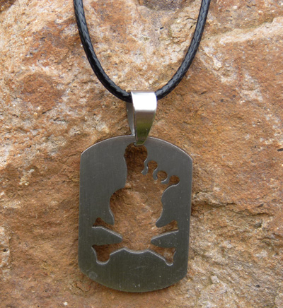  欧美 朋克一族 90后的最爱 合金皮绳项链 终身保色	