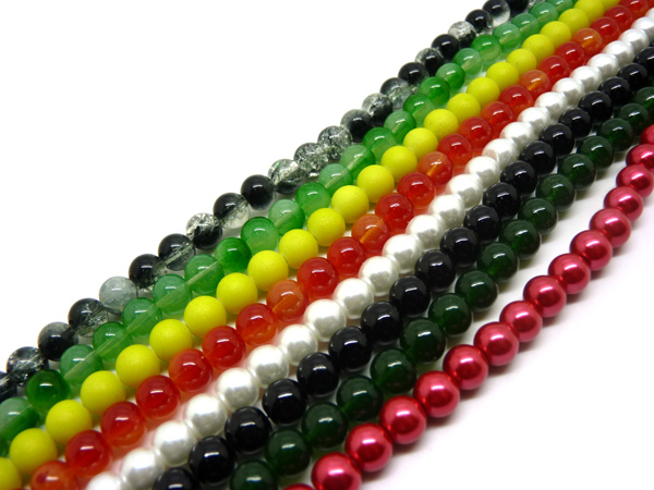 多色圆珍珠项链节日礼物生日礼物婚庆大号	