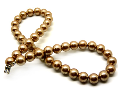 多色圆珍珠项链节日礼物生日礼物婚庆大号	