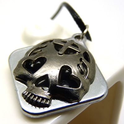 复古骷髅头项链 黑绳男女情侣项链 项圈锁骨链 骷髅吊坠