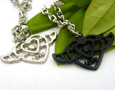 男士项链女士项链 个性爱情钥匙吊坠项链 天使羽翼项链