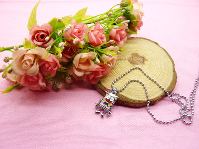 韩版时尚保色饰品 可爱百搭必备 -合金圆珠项链愤怒的小鸟项链