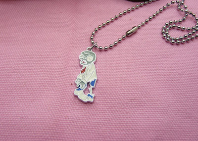 韩版时尚保色饰品 可爱百搭必备 -合金圆珠项链愤怒的小鸟项链