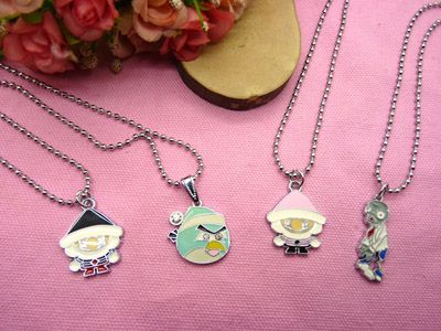 韩版时尚保色饰品 可爱百搭必备 -合金圆珠项链愤怒的小鸟项链	