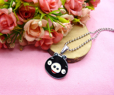 韩版时尚保色饰品 可爱百搭必备 -合金圆珠项链愤怒的小鸟项链