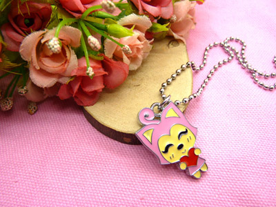 韩版时尚保色饰品 可爱百搭必备 -合金圆珠项链愤怒的小鸟项链