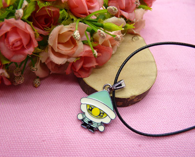 愤怒的小鸟皮绳项链坠子 学生礼物 -皮绳愤怒小鸟项链	