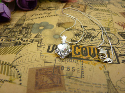 时尚锁骨水晶甜美吊坠首饰品配饰装饰女生	