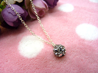 玫瑰银水钻项链女钛钢短款锁骨链配饰颈链	