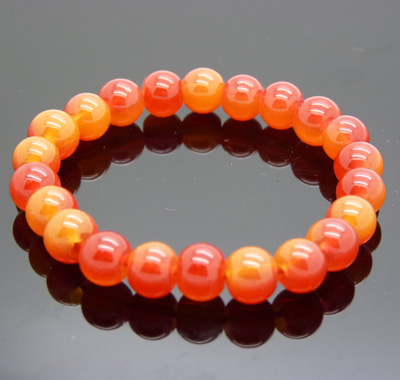 缅甸玉石手链 手串 剔透水晶时尚手首饰 玛瑙珠手链8号