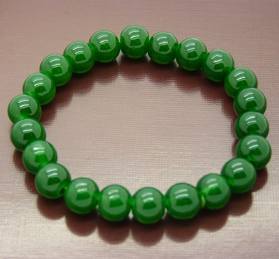 缅甸玉石手链 手串 剔透水晶时尚手首饰 玛瑙珠手链 8号	