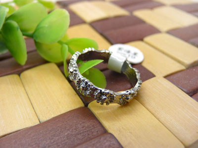 复古做旧雏菊花环尾戒银花朵活动式可调节脚趾戒指指环	