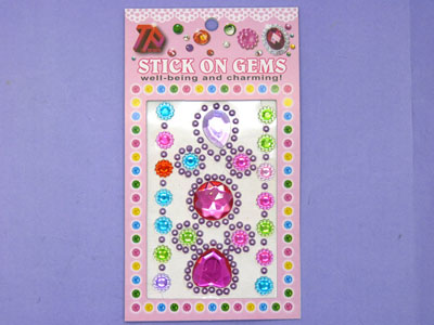 水钻钻石粘贴装饰手机汽车大颗宝石贴画独立背胶心形奖励贴纸-5号	