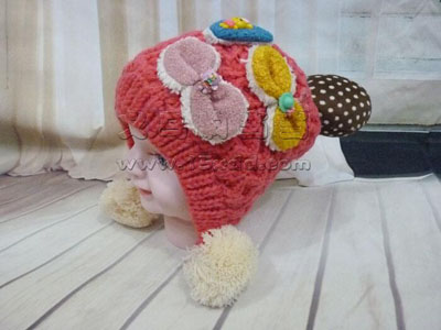 秋冬新款宝宝帽子韩国婴儿毛线帽子-儿童手工编织帽子