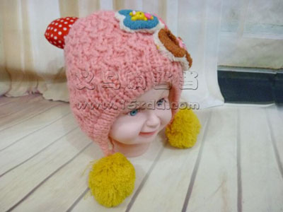 秋冬新款宝宝帽子韩国婴儿毛线帽子 -儿童手工编织帽子