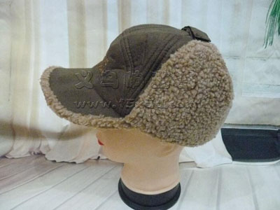 男式冬季天护耳皮绒帽子加绒加厚防寒保暖鸭舌 -雷锋帽子