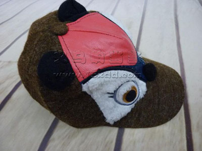 宝宝卡通棒球帽 韩版潮帽鸭舌帽子 -卡通绒毛帽