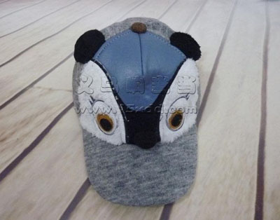 宝宝卡通棒球帽 韩版潮帽鸭舌帽子 -卡通绒毛帽