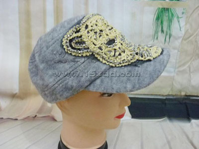 韩版潮女士秋季毛呢 毛绒刺绣棒球帽 -潮流女鸭舌帽