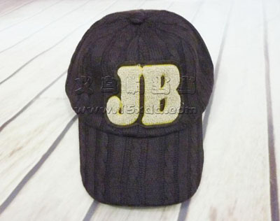 韩版潮人毛线棒球帽 户外保暖鸭舌帽 -高档毛呢休闲帽	