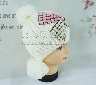 新款韩版潮时尚冬季保暖护耳针织帽-可爱萌女帽	