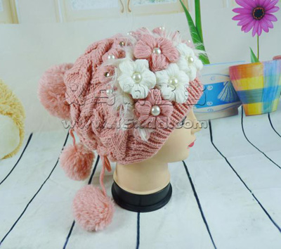  新款正品时尚保暖针织毛线帽 -毛绒线冬季帽子