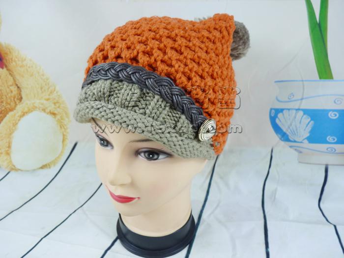 韩版针织毛线帽 秋冬天女士 -时尚女护耳帽子	