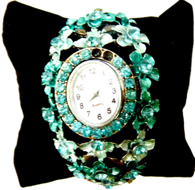 女式满钻满宝石时尚/钻表装饰女表/时装表/韩版/赠表盒	