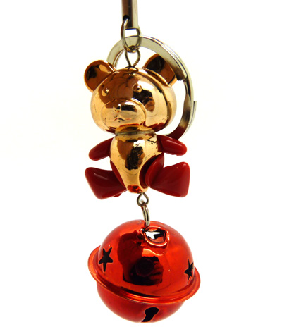 考拉熊响铃喷漆橡皮珠荧光色 手机挂件 钥匙扣（7）