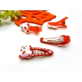 儿童发饰宝宝卡通鸭嘴夹边夹发卡边夹-长通鸭嘴夹十对夹组合-18号	