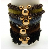 发饰皮筋头绳金属扣橡皮筋发圈	